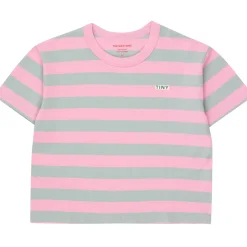 Stripes Tee in Pink and Grey by Tinycottons