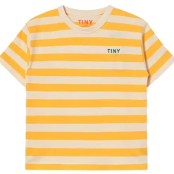 Stripes Tee in Yellow/Light Cream by Tinycottons