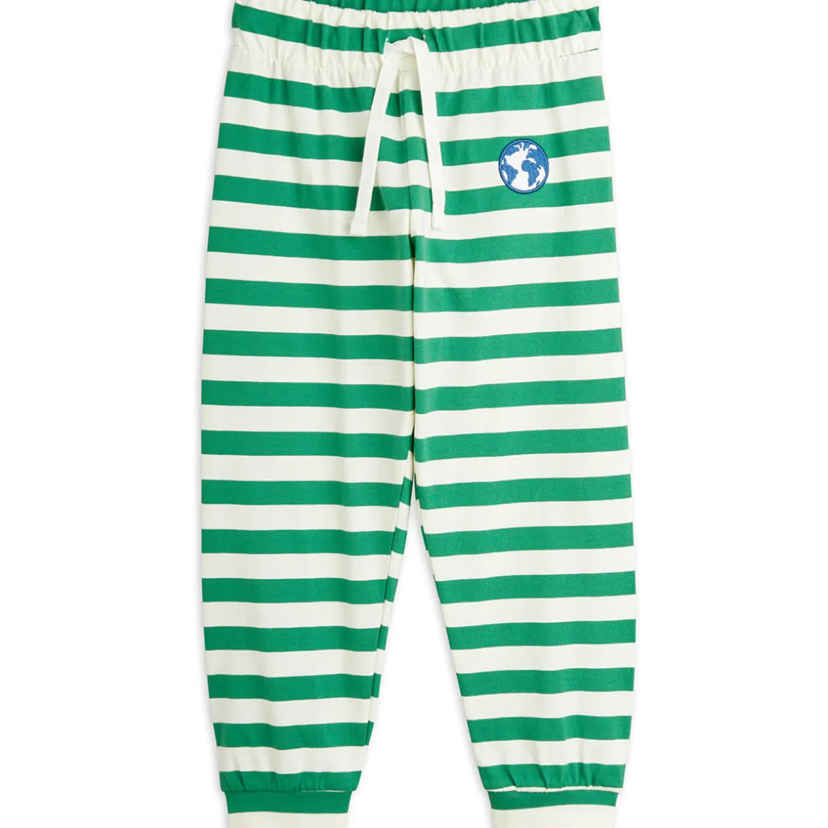 Stripe Trousers in Green by Mini Rodini