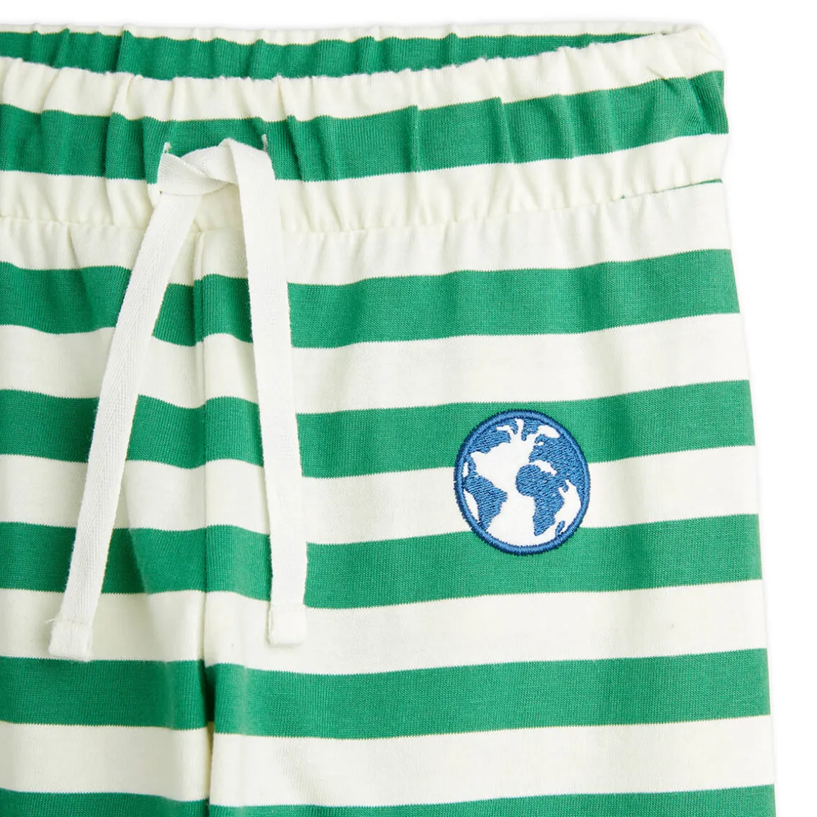 Stripe Trousers in Green by Mini Rodini