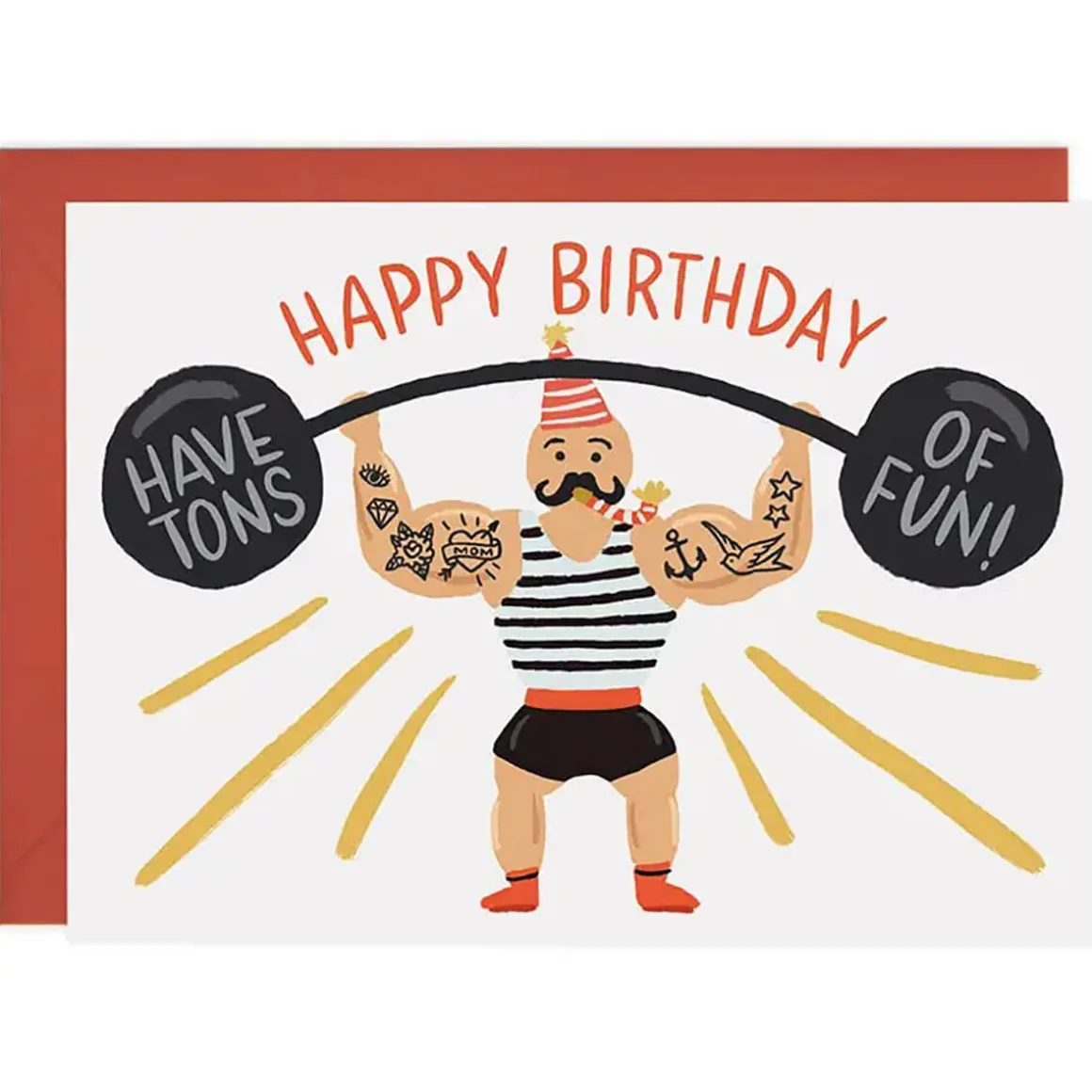 Strong Man Greetings Card by LoveLight Paper