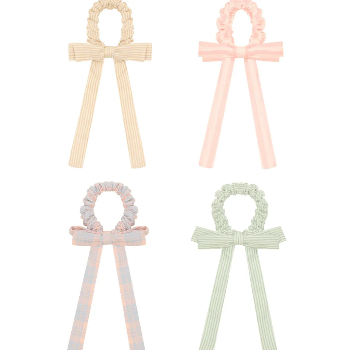 Summer Stripes Bow Scrunchies by Mimi & Lula