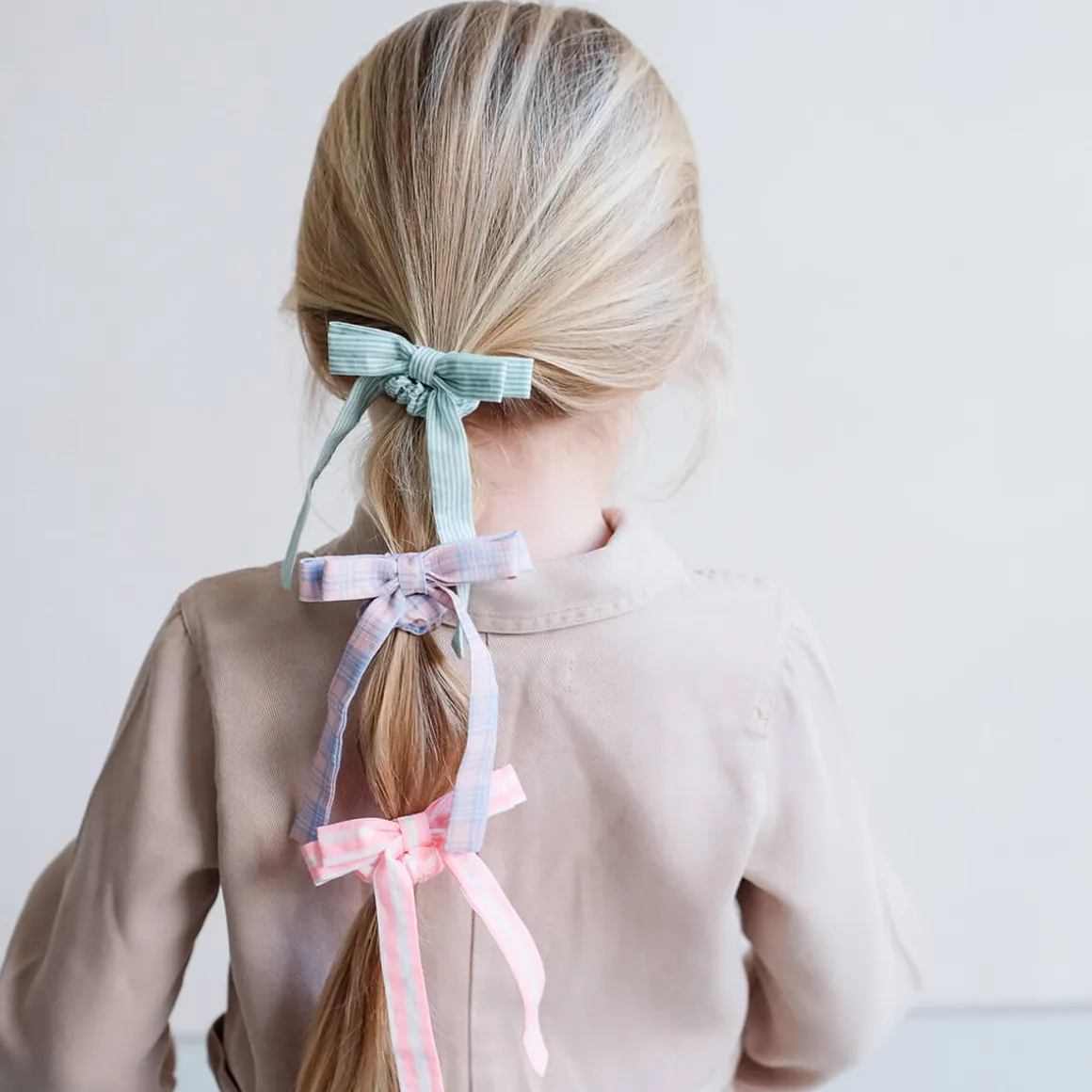 Summer Stripes Bow Scrunchies by Mimi & Lula