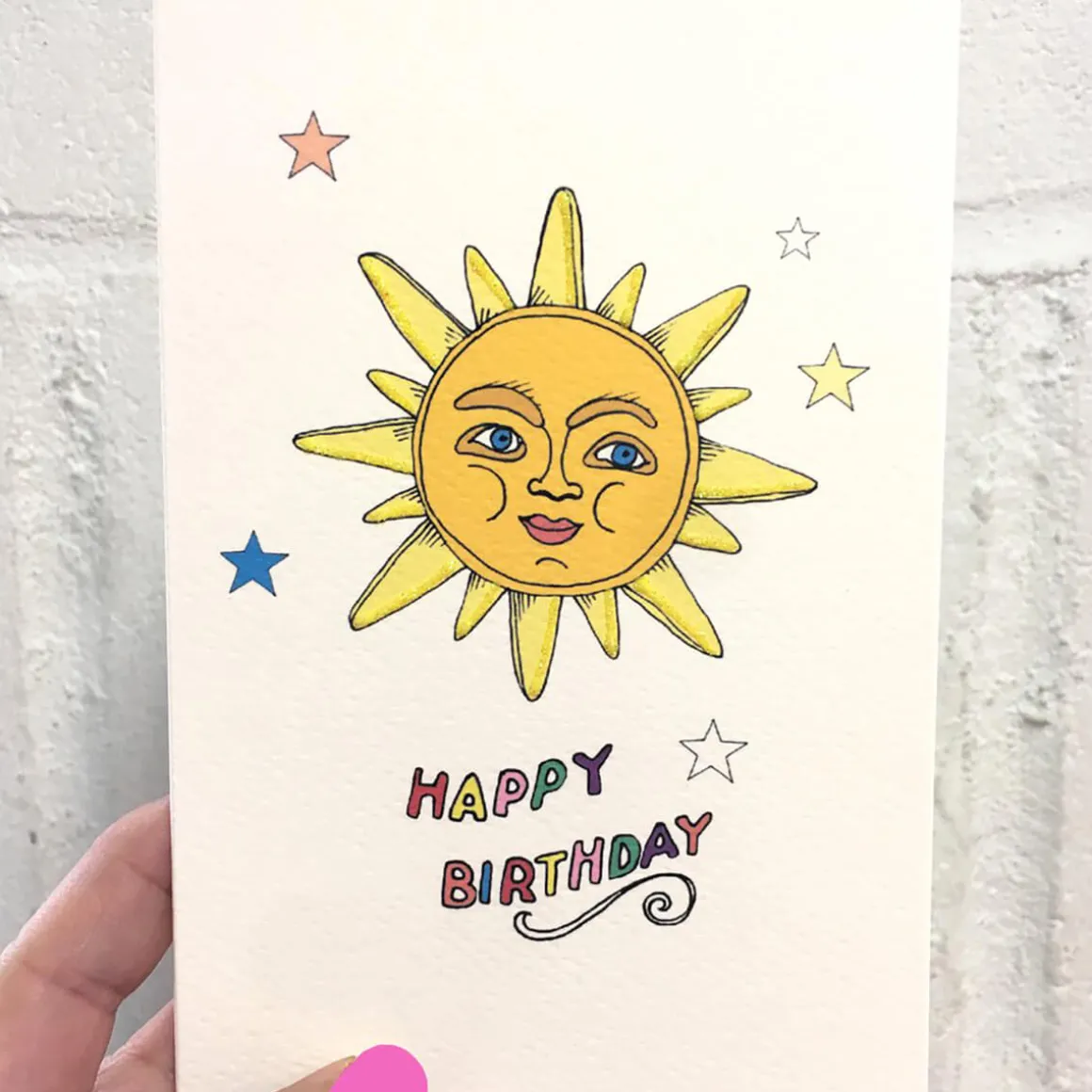 Sun Birthday Greetings Card by Rosie Wonders