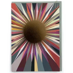 Sunburst Greetings Card in Radar Copper Design by Pavilion Cards