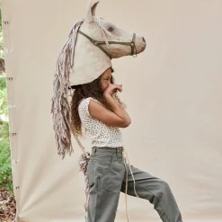 Sundae Tee in Horse Print Morel by Soor Ploom - Last Ones In Stock - 10-12 Years