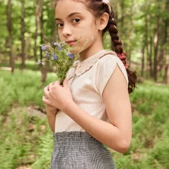 Sundae Tee in Milk Pointelle by Soor Ploom - Last Ones In Stock - 10-12 Years