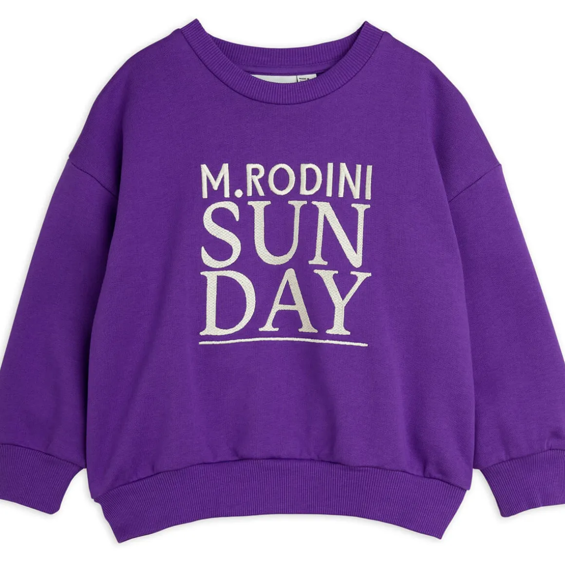 Sunday Embroidered Sweatshirt in Purple by Mini Rodini