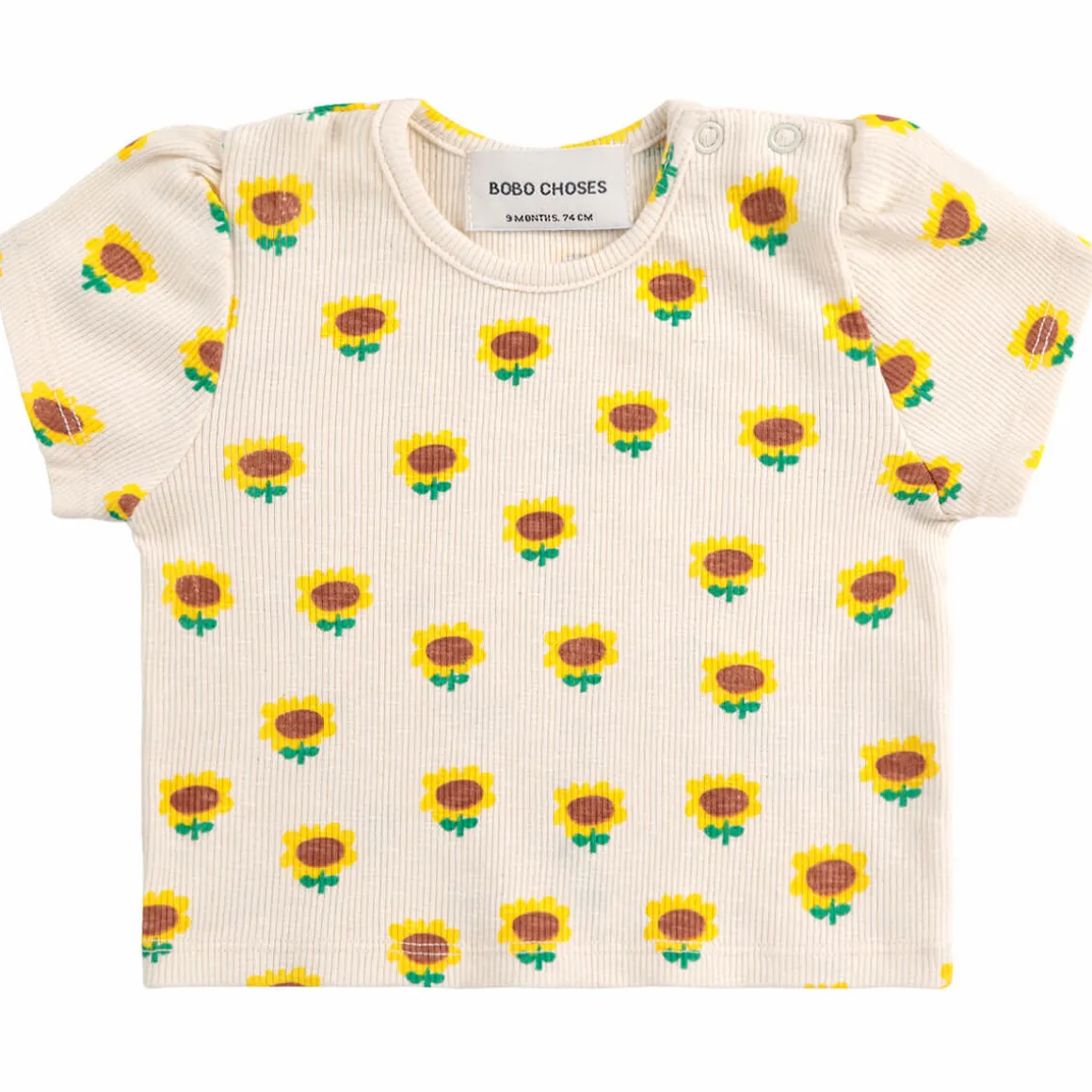 Sunflower All Over Balloon Sleeve Baby T-Shirt by Bobo Choses