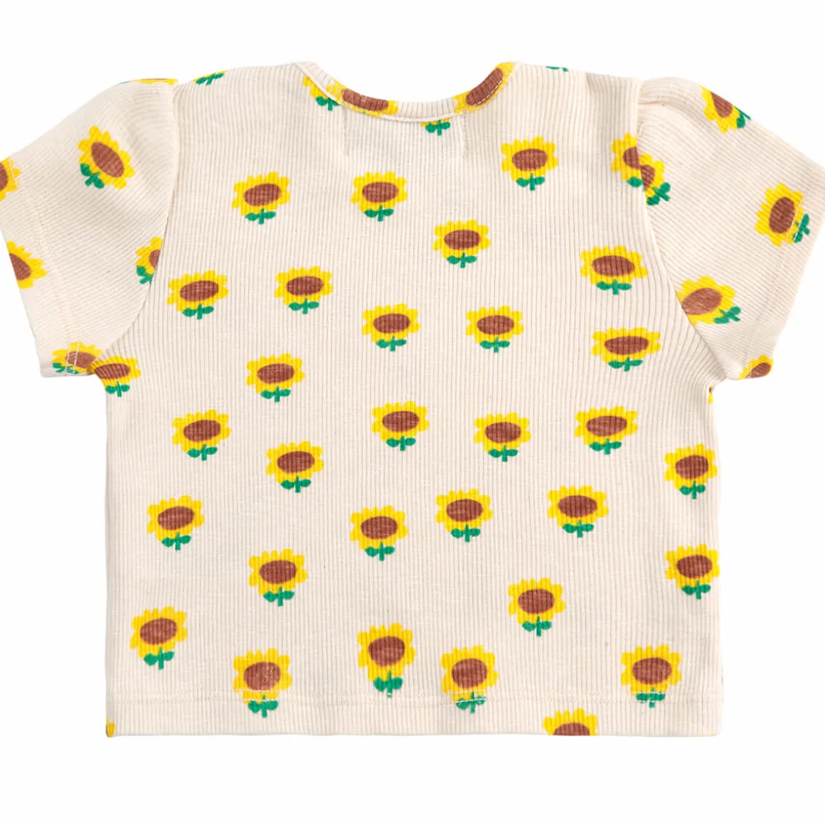 Sunflower All Over Balloon Sleeve Baby T-Shirt by Bobo Choses