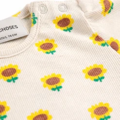 Sunflower All Over Balloon Sleeve Baby T-Shirt by Bobo Choses