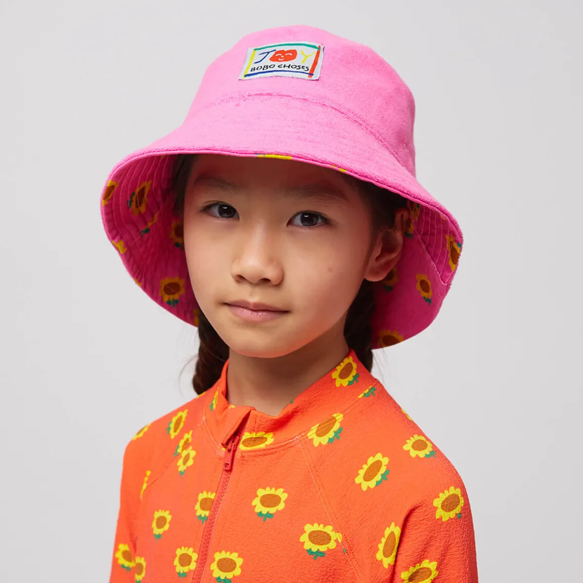 Sunflower All Over Reversible Hat by Bobo Choses