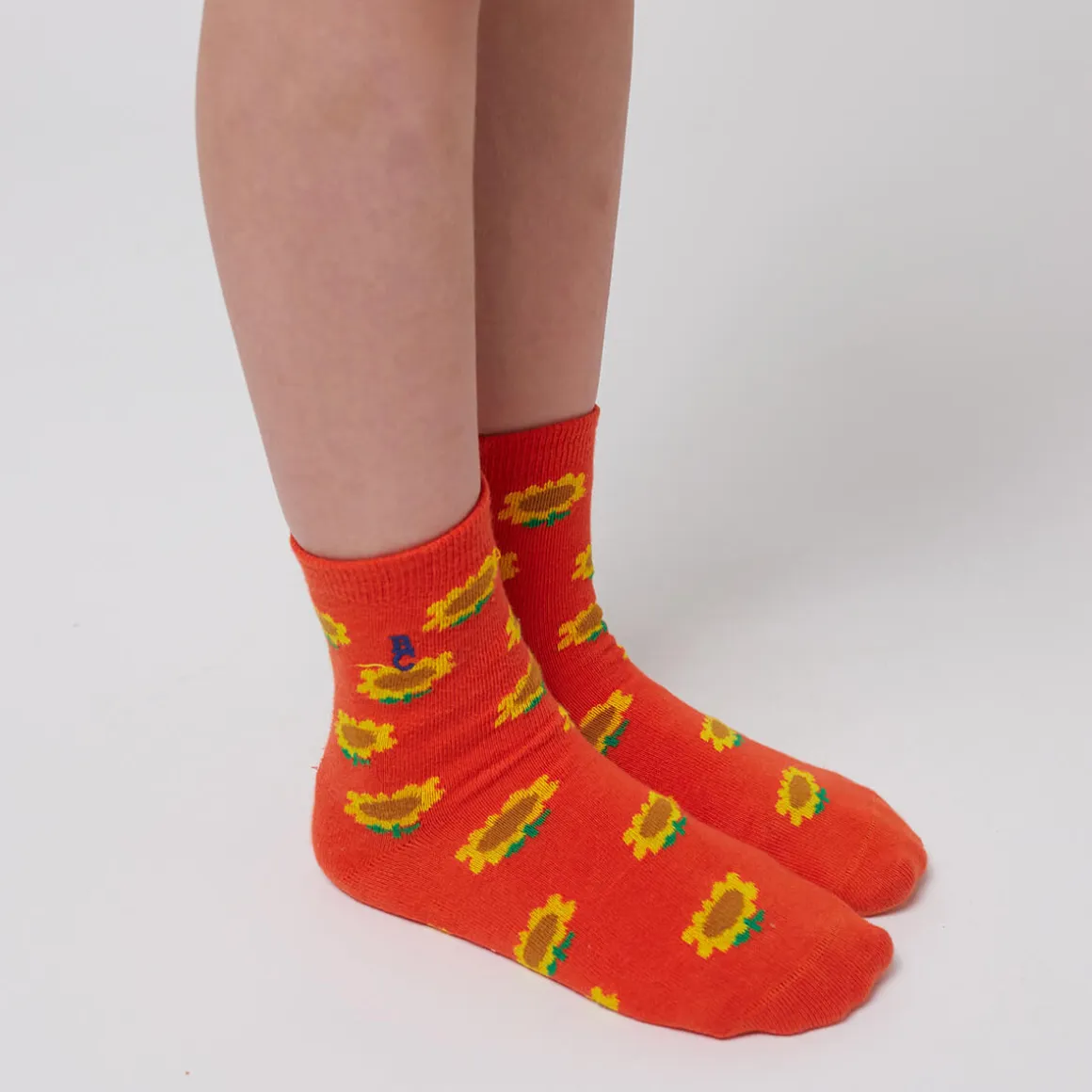 Sunflower All Over Short Socks by Bobo Choses