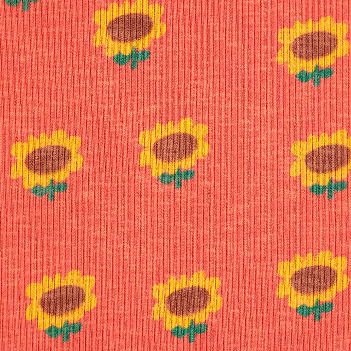 Sunflower All Over Turtleneck T-Shirt by Bobo Choses
