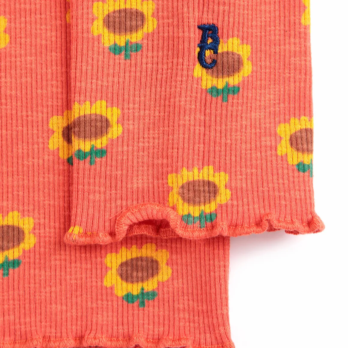 Sunflower All Over Turtleneck T-Shirt by Bobo Choses