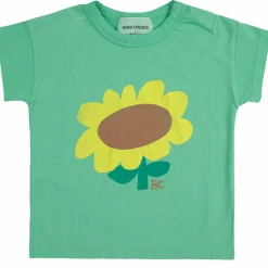 Sunflower Baby T-Shirt in Green by Bobo Choses