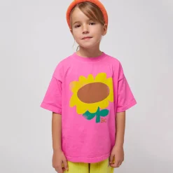 Sunflower T-Shirt in Fuchsia by Bobo Choses