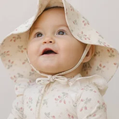 Sun Hat in Strawberries by Quincy Mae