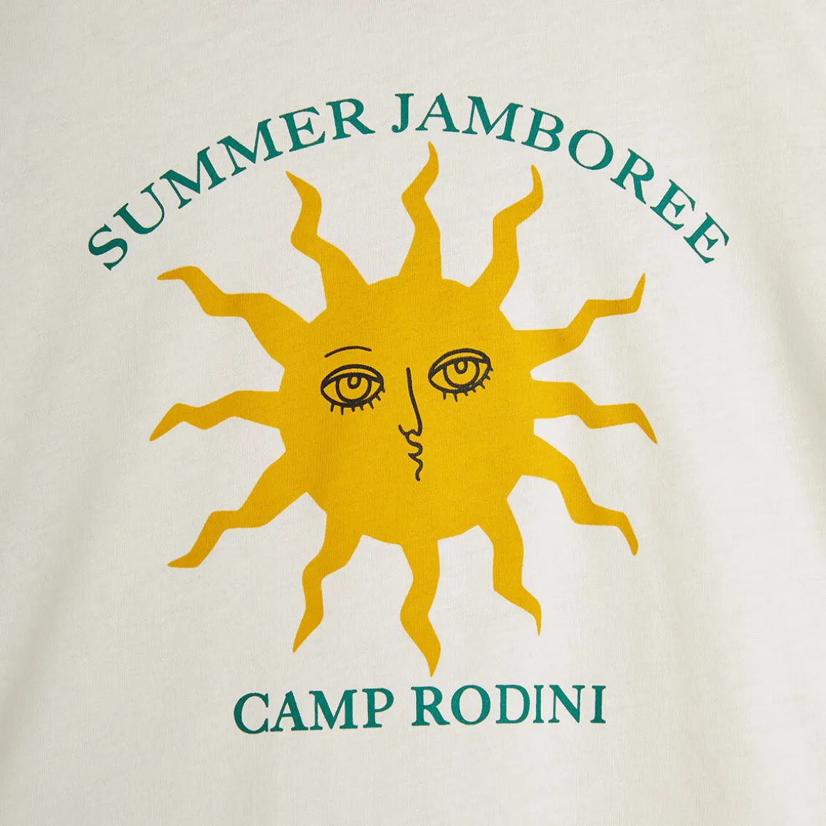Sun Tee in Off White by Mini Rodini