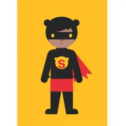 Superbear Greetings Card by Dicky Bird