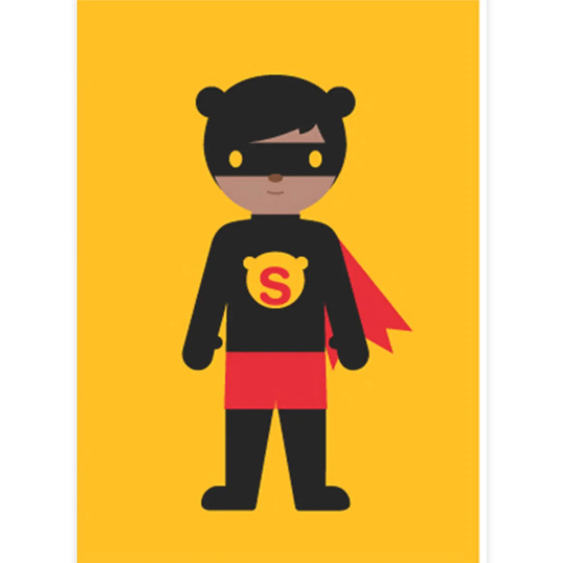 Superbear Greetings Card by Dicky Bird