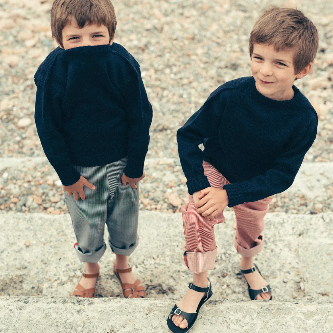 Surfer Sandals in Navy by Salt-Water