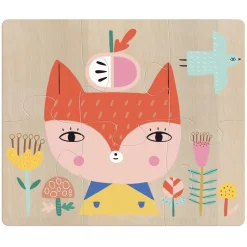Suzy Ultman Evolutive Wooden Jigsaw Puzzles by Vilac (Set of 4)
