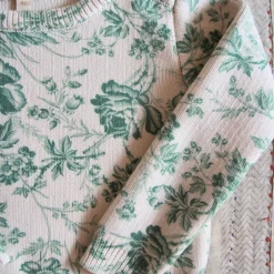 Sweater in Green Tapestry Flower by Bonjour