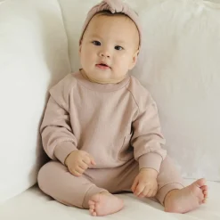 Sweatpant in Mauve by Quincy Mae