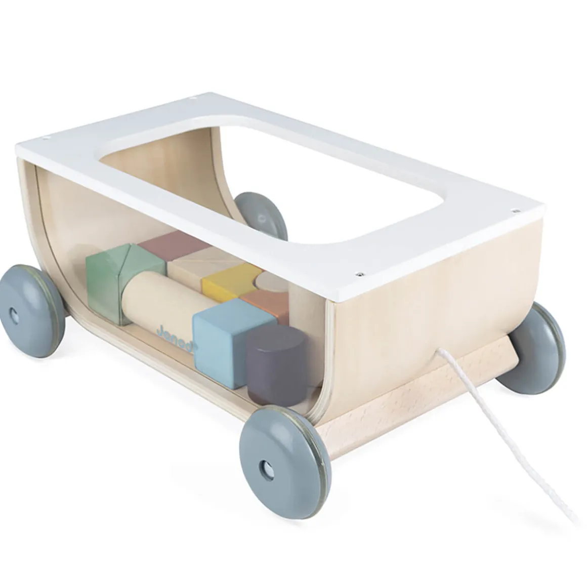 Sweet Cocoon Cart with Blocks by Janod