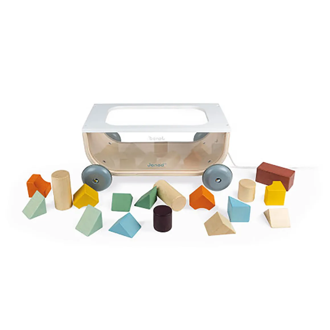 Sweet Cocoon Cart with Blocks by Janod