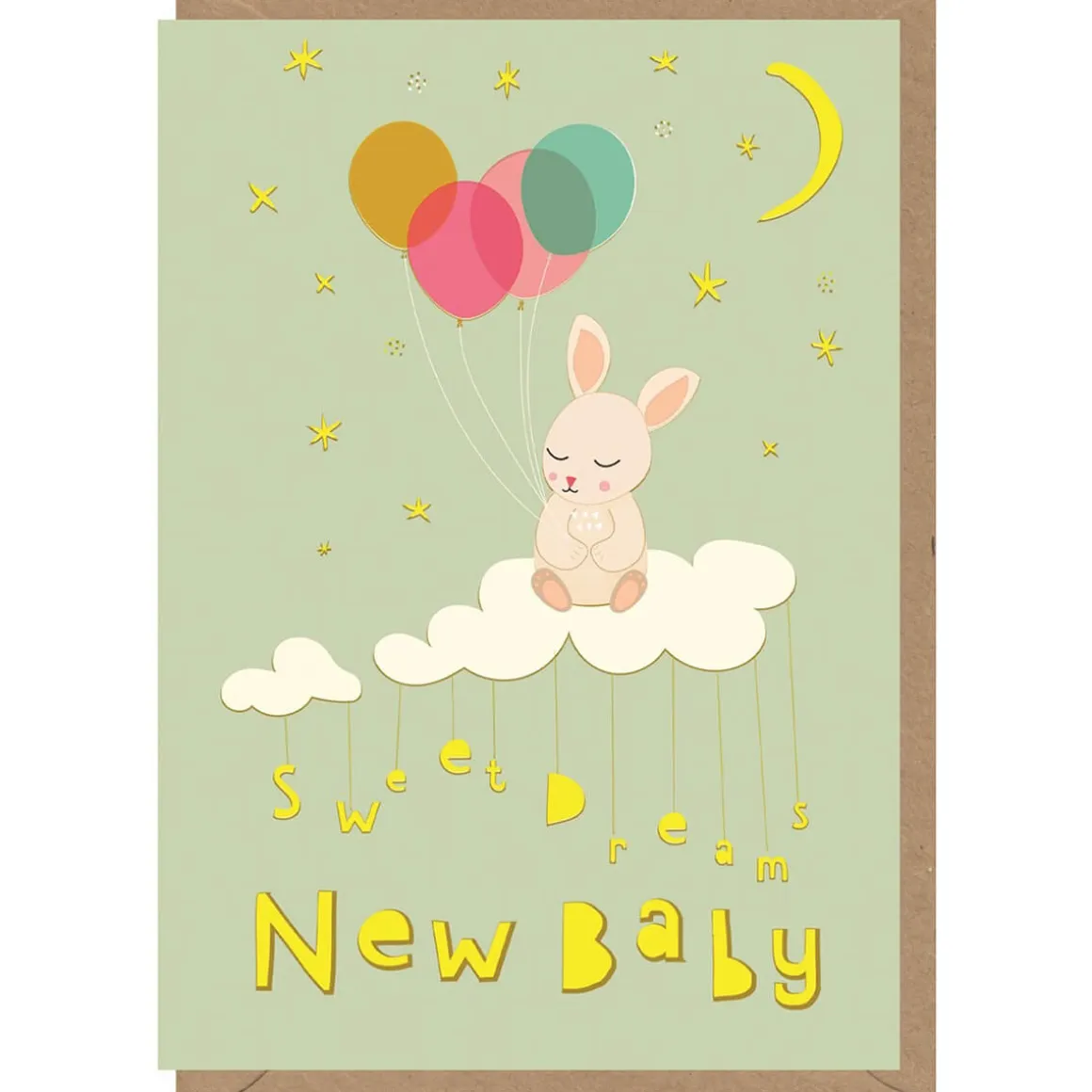 Sweet Dreams New Baby Greetings Card by Elena Essex for Earlybird Designs