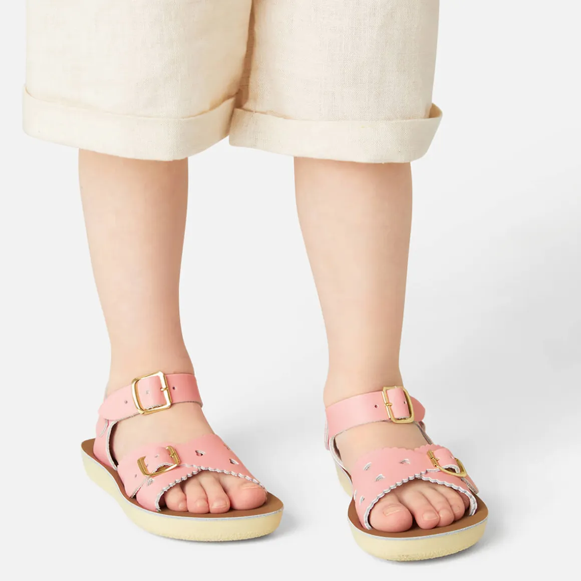 Sweetheart Sandals in Pink by Salt-Water