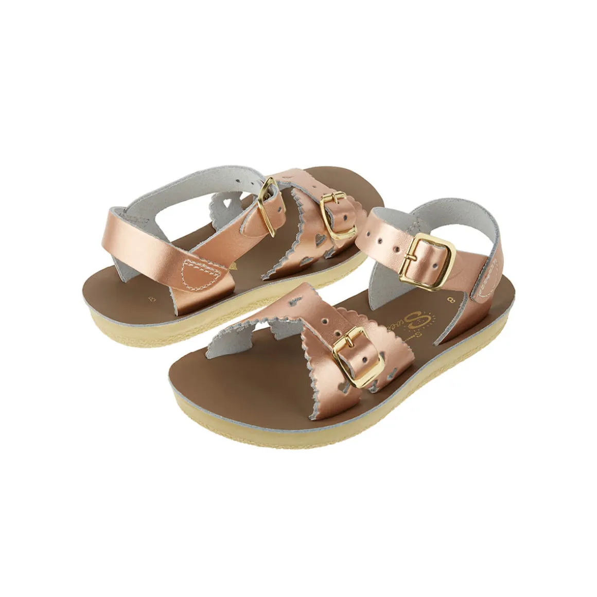 Sweetheart Sandals in Rose Gold by Salt-Water - Last Ones In Stock - SS 5-9 / EUR 20-25