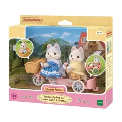 Tandem Cycling Set Husky Sister and Brother by Sylvanian Families