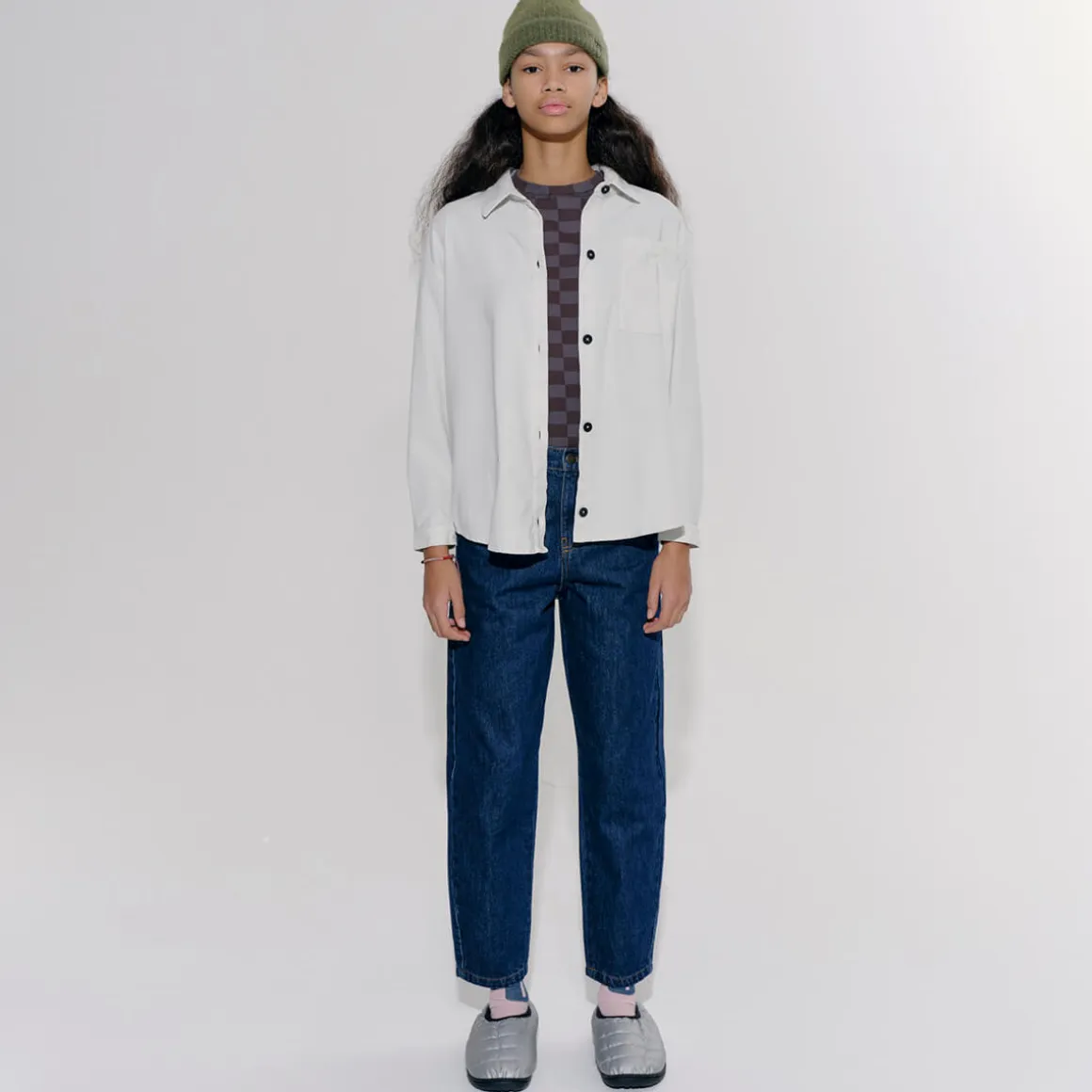 Tapered Jean in Washed Denim by Main Story