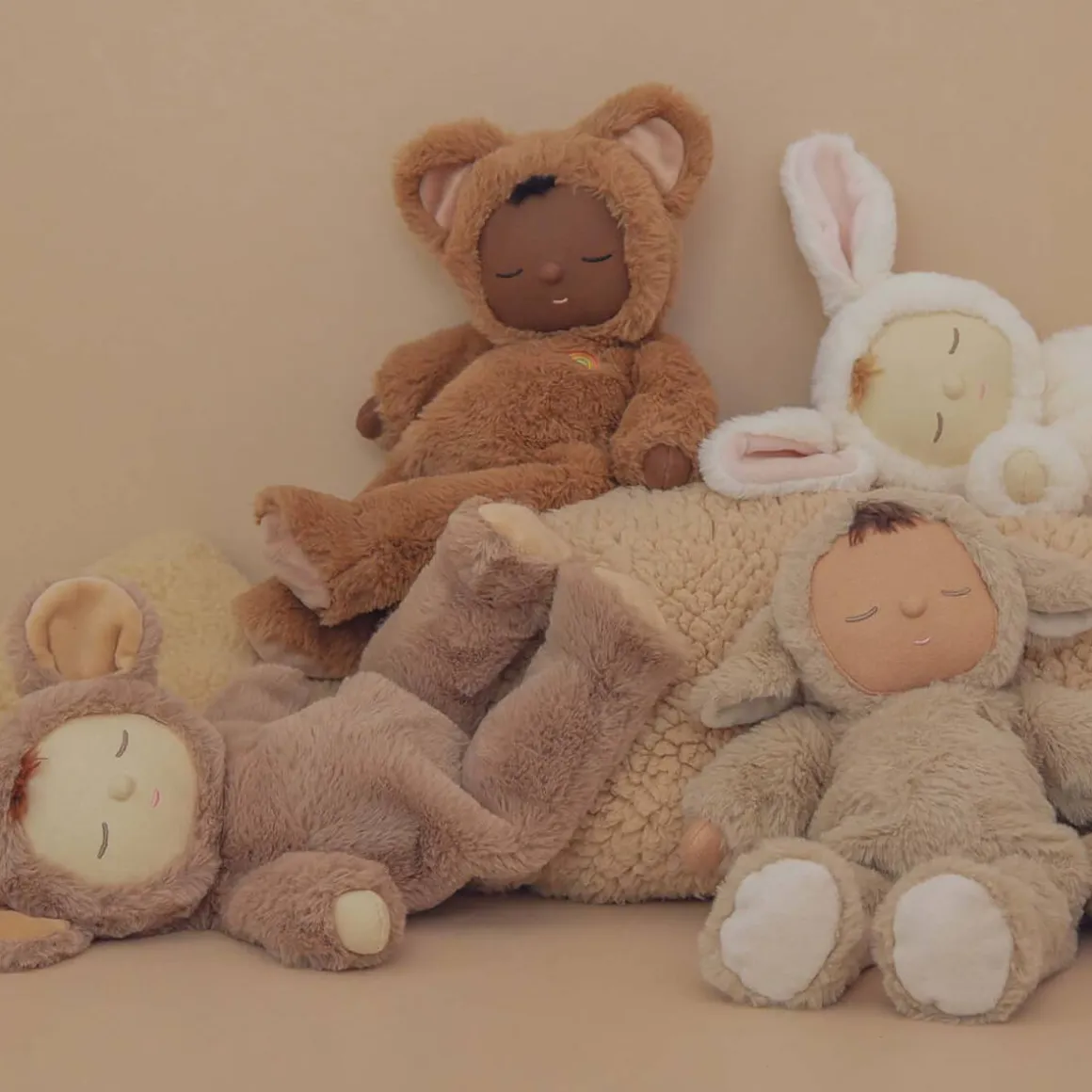 Teddy Mini Cozy Dinkums Doll by Olli Ella