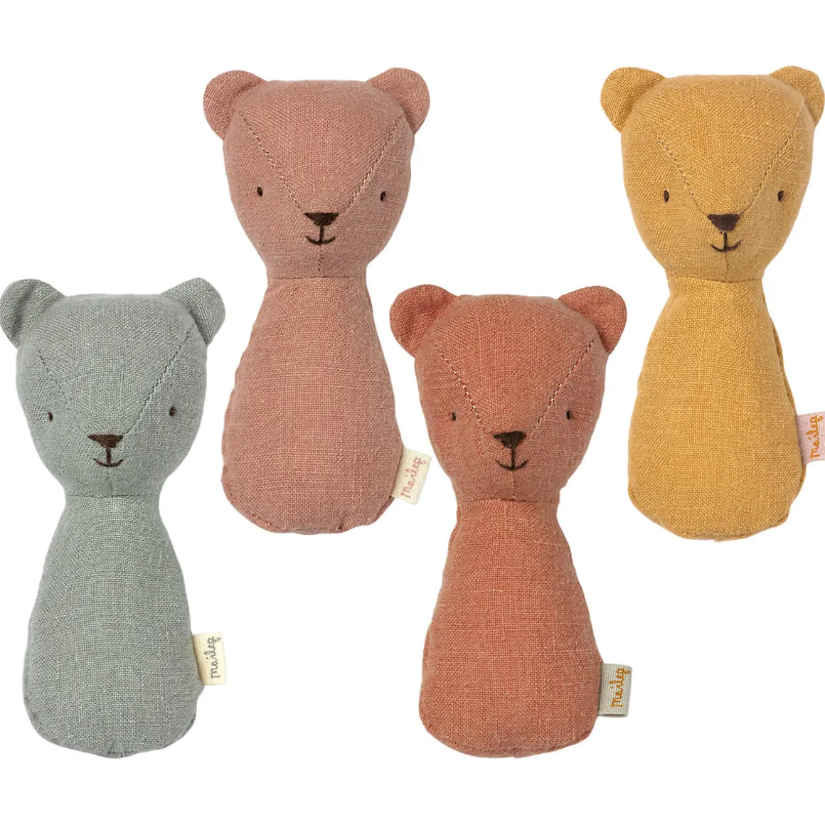 Teddy Rattle in Dusty Coral by Maileg
