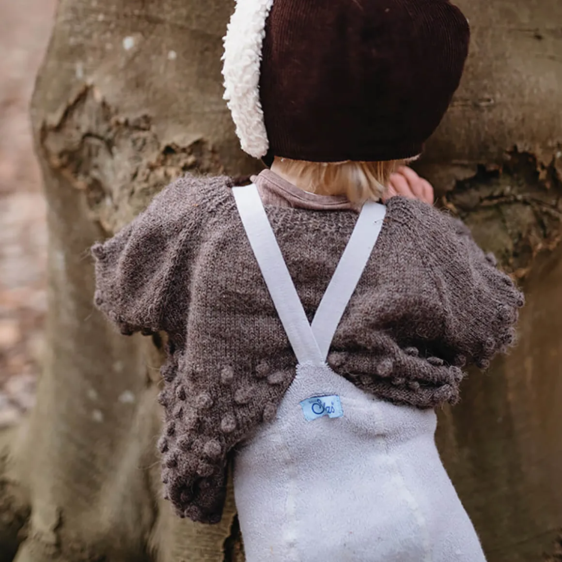 Teddy Warmy Footed Tights With Braces in Pearl Grey by Silly Silas