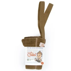 Teddy Warmy Footless Tights With Braces in Acorn Brown by Silly Silas