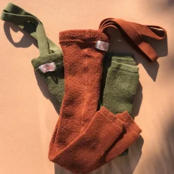 Teddy Warmy Footless Tights With Braces in Cinnamon by Silly Silas