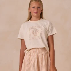 Teen Boxy Tee in Seashell by Rylee & Cru