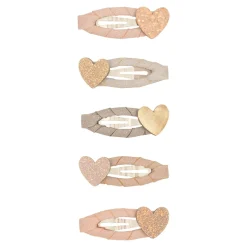 Teeny Heart Mini Clic Clac Hair Clips in Pink Multi by Mimi & Lula