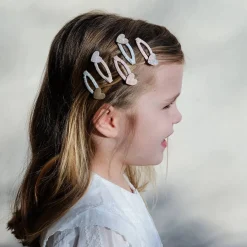 Teeny Heart Mini Clic Clac Hair Clips in Pink Multi by Mimi & Lula