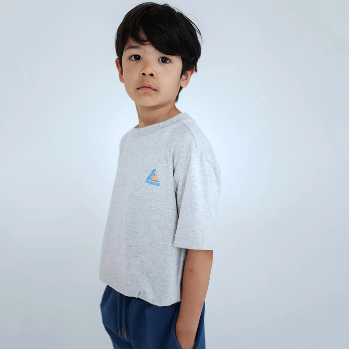 Tee Shirt in Light Mixed Cream by Repose AMS