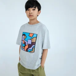 Tee Shirt in Light Mixed Grey by Repose AMS