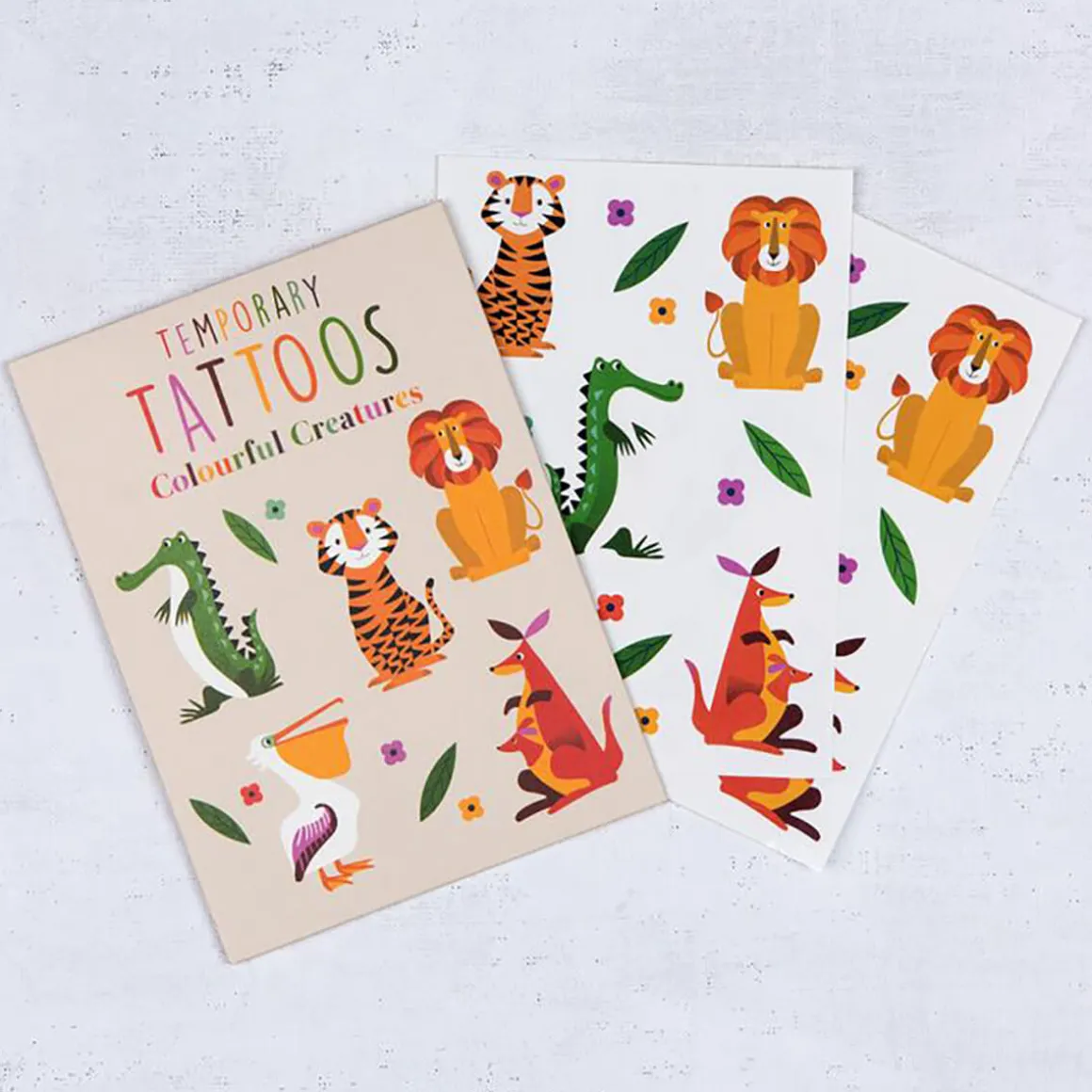 Temporary Tattoos Colourful Creatures by Rex London