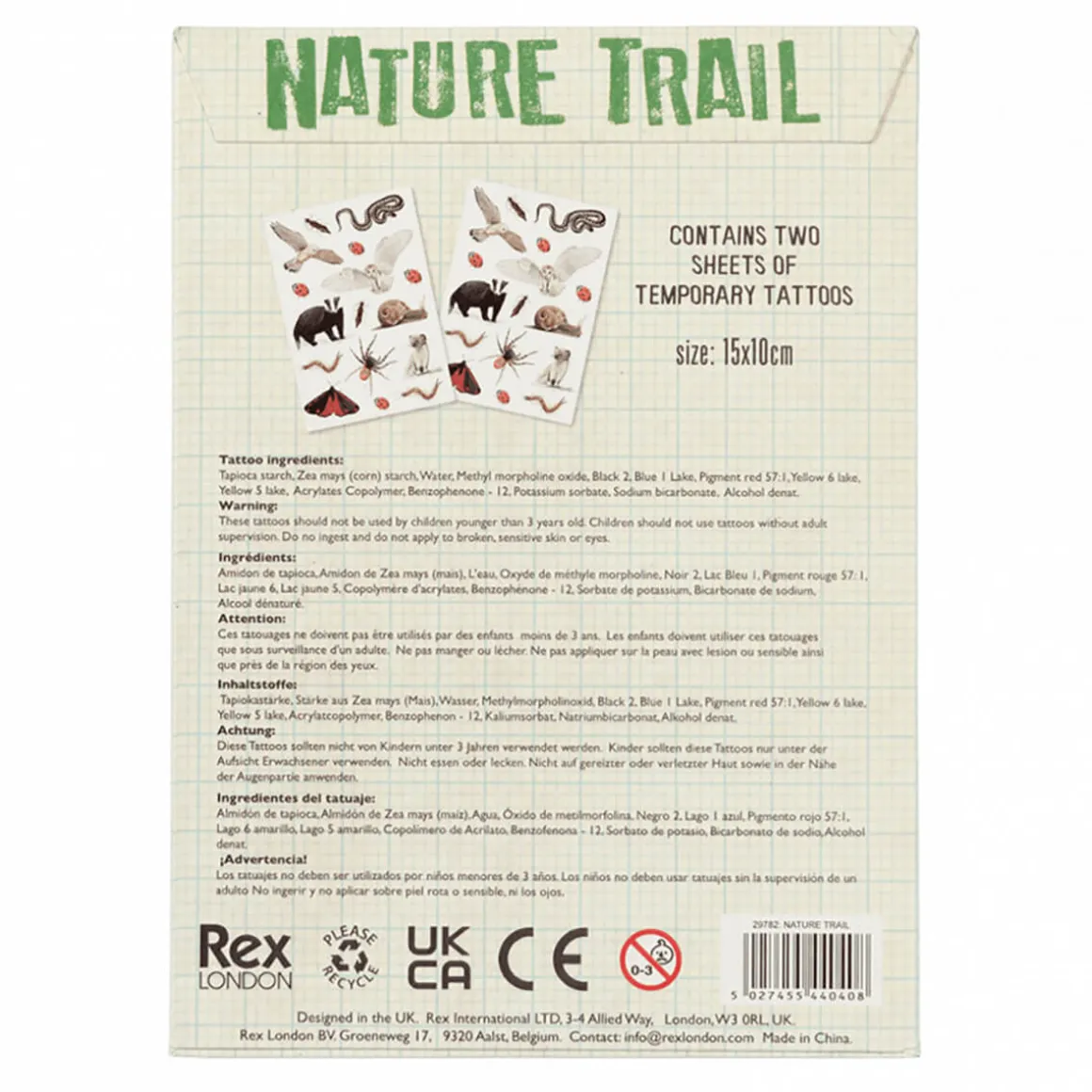Temporary Tattoos Nature Trail by Rex London