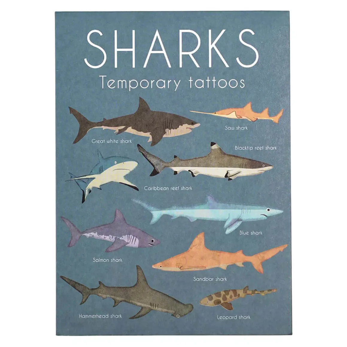 Temporary Tattoos Sharks by Rex London