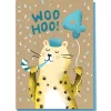 4th Birthday Leopard Greetings Card by Stormy Knight